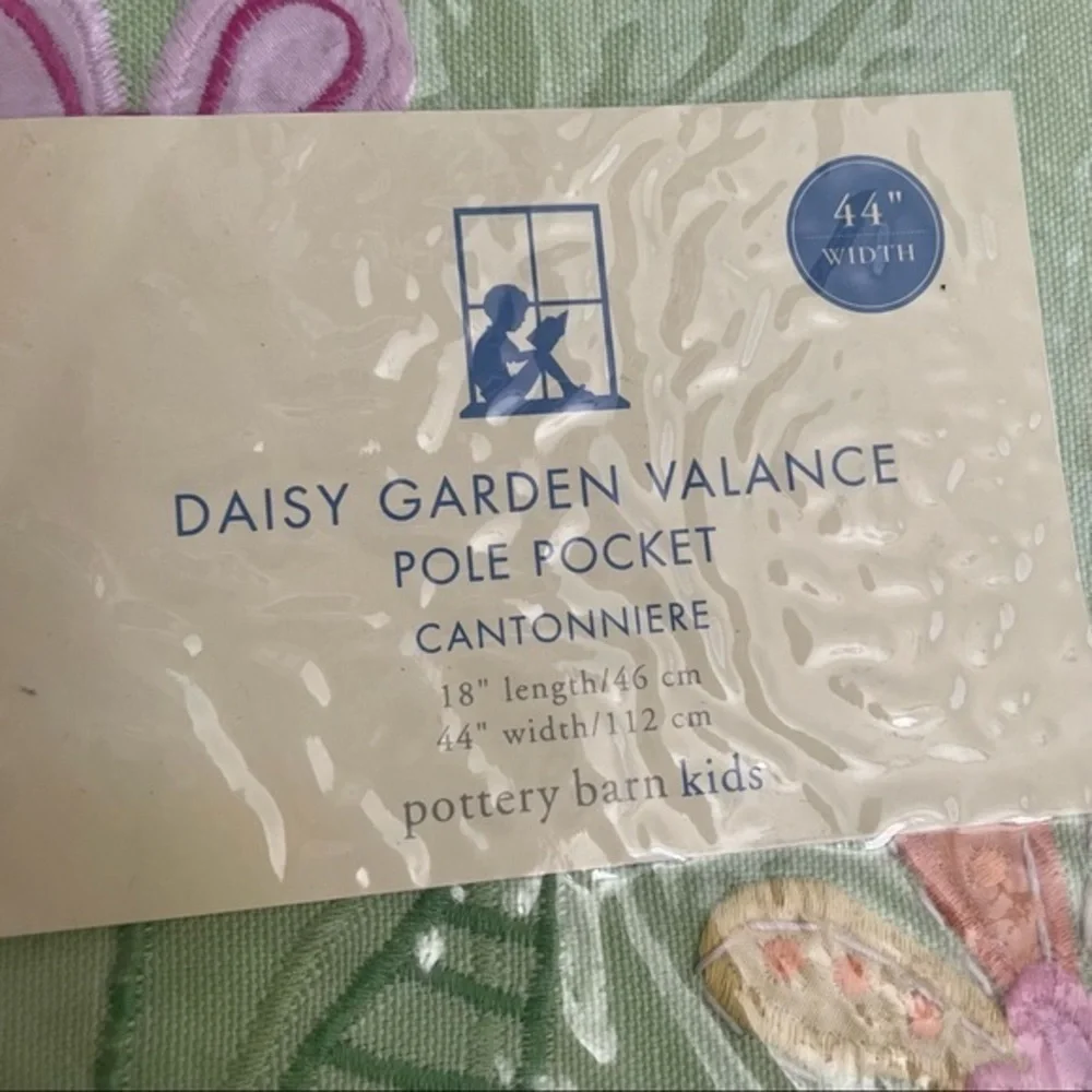 NEW Pottery barn kids‎ Daisy Garden Valence pole pocket 44”